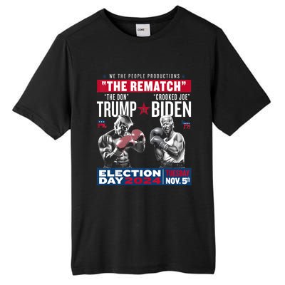 Pro Trump 2024 The Rematch The Don And Crooked Joe Tall Fusion ChromaSoft Performance T-Shirt