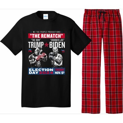 Pro Trump 2024 The Rematch The Don And Crooked Joe Pajama Set