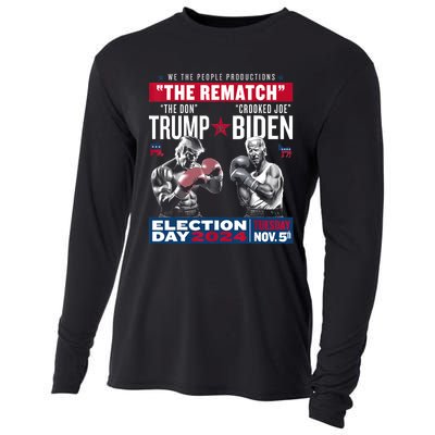 Pro Trump 2024 The Rematch The Don And Crooked Joe Cooling Performance Long Sleeve Crew