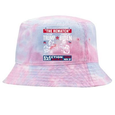 Pro Trump 2024 The Rematch The Don And Crooked Joe Tie-Dyed Bucket Hat