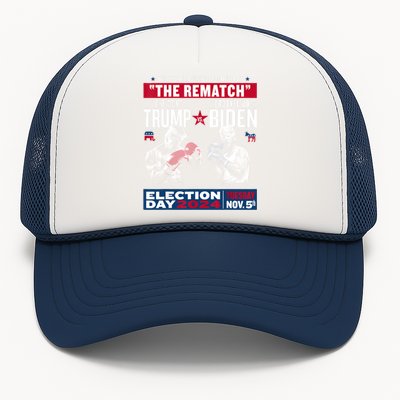 Pro Trump 2024 The Rematch The Don And Crooked Joe Trucker Hat