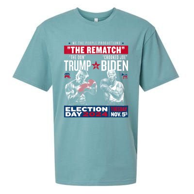 Pro Trump 2024 The Rematch The Don And Crooked Joe Sueded Cloud Jersey T-Shirt