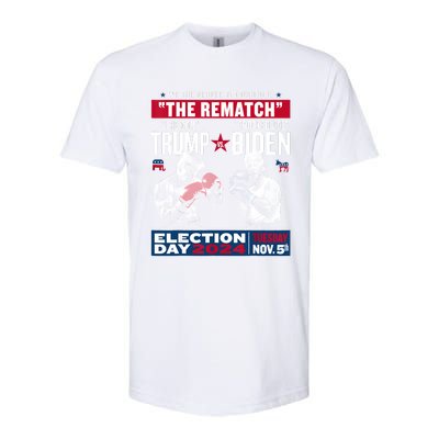 Pro Trump 2024 The Rematch The Don And Crooked Joe Softstyle CVC T-Shirt