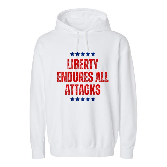 Patriotic Trump 2024 Election Campaign Supporter America Usa Garment-Dyed Fleece Hoodie