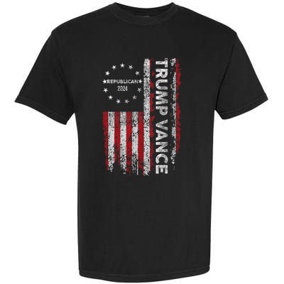 Pro Trump 2024 Trump Vance 2024 Us Flag Republican 2024 President Election Garment-Dyed Heavyweight T-Shirt