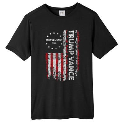 Pro Trump 2024 Trump Vance 2024 Us Flag Republican 2024 President Election Tall Fusion ChromaSoft Performance T-Shirt