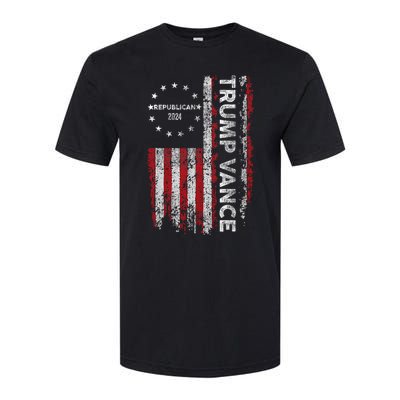 Pro Trump 2024 Trump Vance 2024 Us Flag Republican 2024 President Election Softstyle CVC T-Shirt