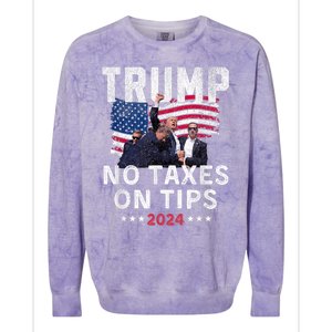 President Trump 2024trending No Tax On Tips Copycat Kamala Colorblast Crewneck Sweatshirt