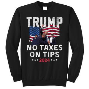 President Trump 2024trending No Tax On Tips Copycat Kamala Sweatshirt