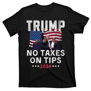 President Trump 2024trending No Tax On Tips Copycat Kamala T-Shirt