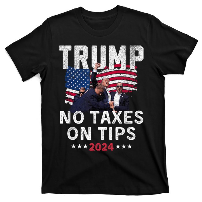 President Trump 2024trending No Tax On Tips Copycat Kamala T-Shirt