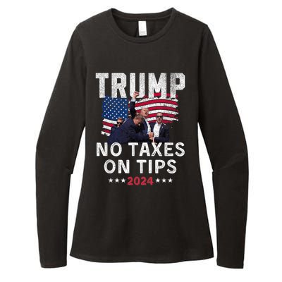 President Trump 2024trending No Tax On Tips Copycat Kamala Womens CVC Long Sleeve Shirt