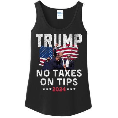 President Trump 2024trending No Tax On Tips Copycat Kamala Ladies Essential Tank