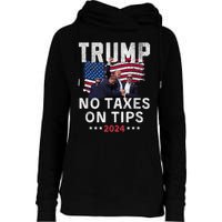 President Trump 2024trending No Tax On Tips Copycat Kamala Womens Funnel Neck Pullover Hood