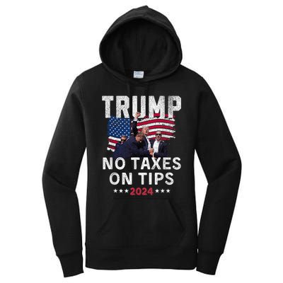 President Trump 2024trending No Tax On Tips Copycat Kamala Women's Pullover Hoodie