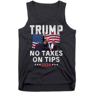 President Trump 2024trending No Tax On Tips Copycat Kamala Tank Top