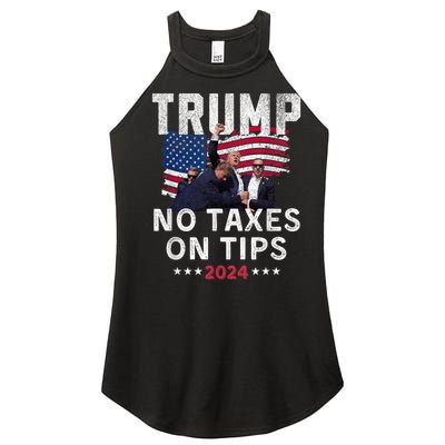 President Trump 2024trending No Tax On Tips Copycat Kamala Women’s Perfect Tri Rocker Tank