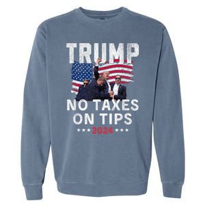 President Trump 2024trending No Tax On Tips Copycat Kamala Garment-Dyed Sweatshirt