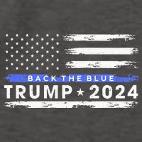 Pro Trump 2024 Back The Blue Thin Blue Line American Flag Vector Backpack