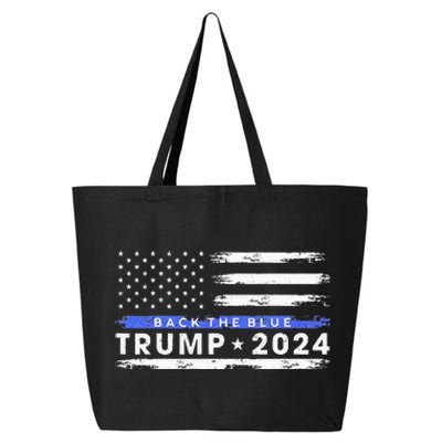 Pro Trump 2024 Back The Blue Thin Blue Line American Flag 25L Jumbo Tote