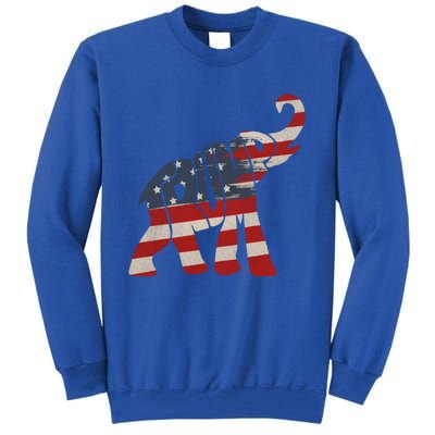 President Trump 2024 Republican Elephant Trump Supporter Gift Tall Sweatshirt