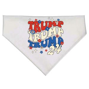 President Trump 24 2024 Groovy Retro USA-Made Doggie Bandana