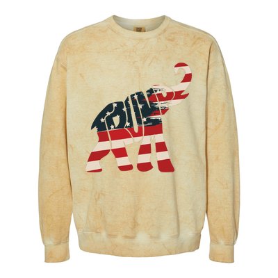 President Trump 2024 Republican Elephant Trump Supporter Colorblast Crewneck Sweatshirt