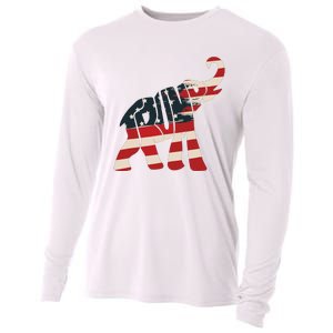 President Trump 2024 Republican Elephant Trump Supporter Cooling Performance Long Sleeve Crew