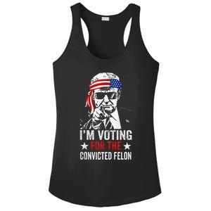 Pro Trump 2024 Patriotic IM Voting Convicted Felon Ladies PosiCharge Competitor Racerback Tank