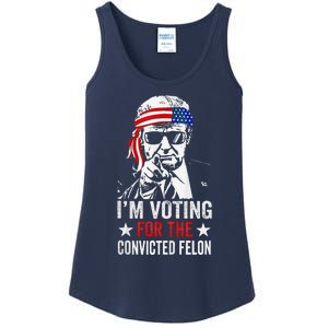 Pro Trump 2024 Patriotic IM Voting Convicted Felon Ladies Essential Tank