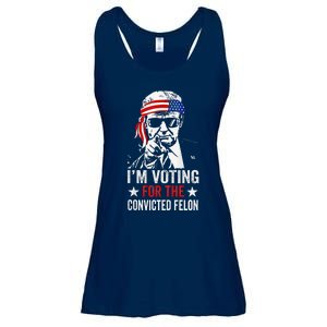 Pro Trump 2024 Patriotic IM Voting Convicted Felon Ladies Essential Flowy Tank