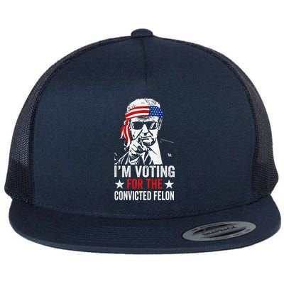 Pro Trump 2024 Patriotic IM Voting Convicted Felon Flat Bill Trucker Hat