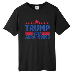 President Trump 2024 Aura +999999 Trump Fist Donald Trump Election 2024 Tall Fusion ChromaSoft Performance T-Shirt