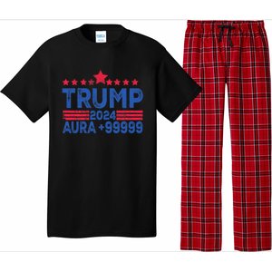 President Trump 2024 Aura +999999 Trump Fist Donald Trump Election 2024 Pajama Set