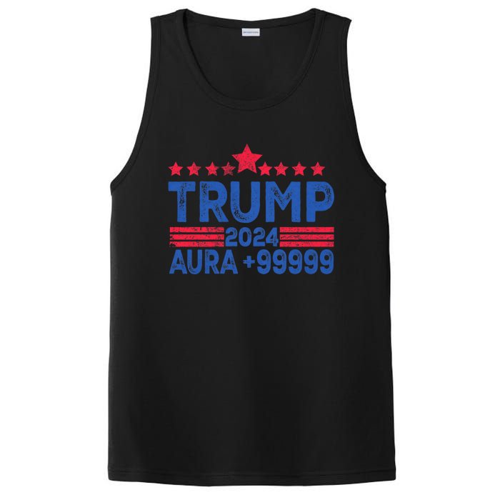 President Trump 2024 Aura +999999 Trump Fist Donald Trump Election 2024 PosiCharge Competitor Tank