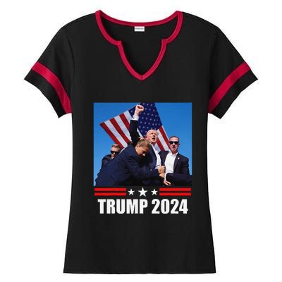 President Trump 2024 Election Vance Ladies Halftime Notch Neck Tee