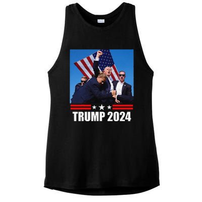 President Trump 2024 Election Vance Ladies PosiCharge Tri-Blend Wicking Tank