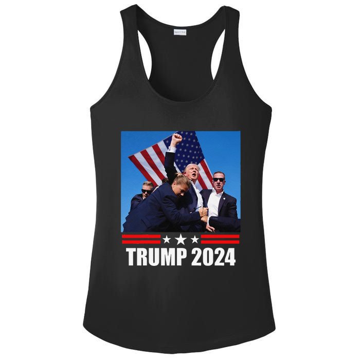 President Trump 2024 Election Vance Ladies PosiCharge Competitor Racerback Tank