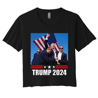 President Trump 2024 Election Vance Women's Crop Top Tee