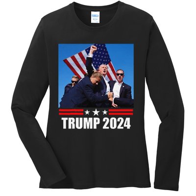 President Trump 2024 Election Vance Ladies Long Sleeve Shirt