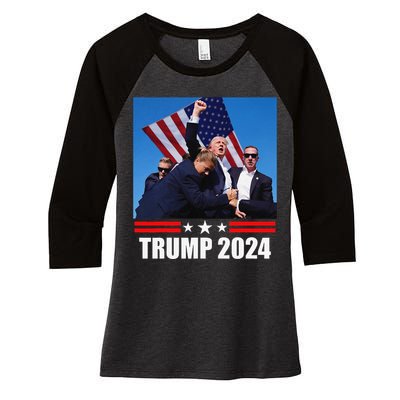 President Trump 2024 Election Vance Women's Tri-Blend 3/4-Sleeve Raglan Shirt