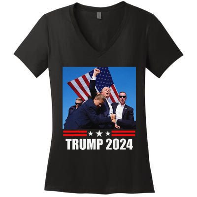 President Trump 2024 Election Vance Women's V-Neck T-Shirt