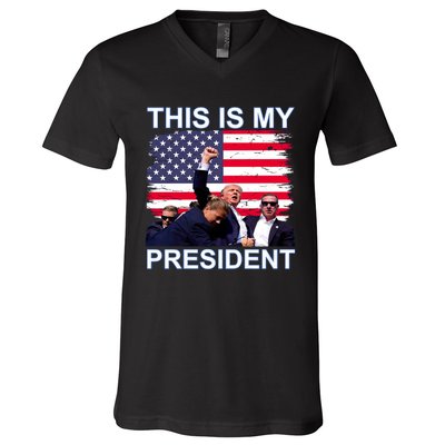 President Trump 2024 This Is My President V-Neck T-Shirt