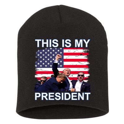 President Trump 2024 This Is My President Short Acrylic Beanie