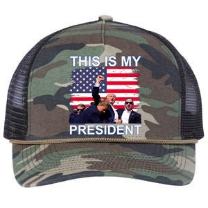 President Trump 2024 This Is My President Retro Rope Trucker Hat Cap