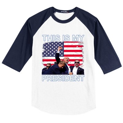 President Trump 2024 This Is My President Baseball Sleeve Shirt