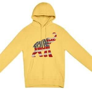 President Trump 2024 Republican Elephant Trump Supporter Premium Pullover Hoodie