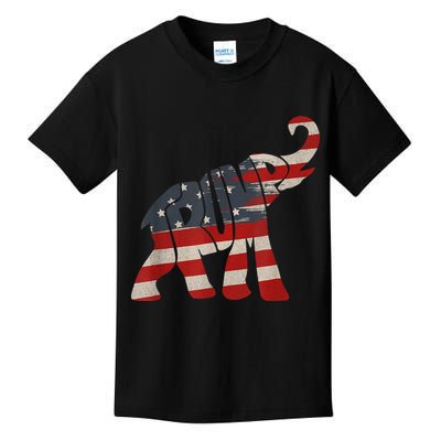 President Trump 2024 Republican Elephant Trump Supporter Kids T-Shirt