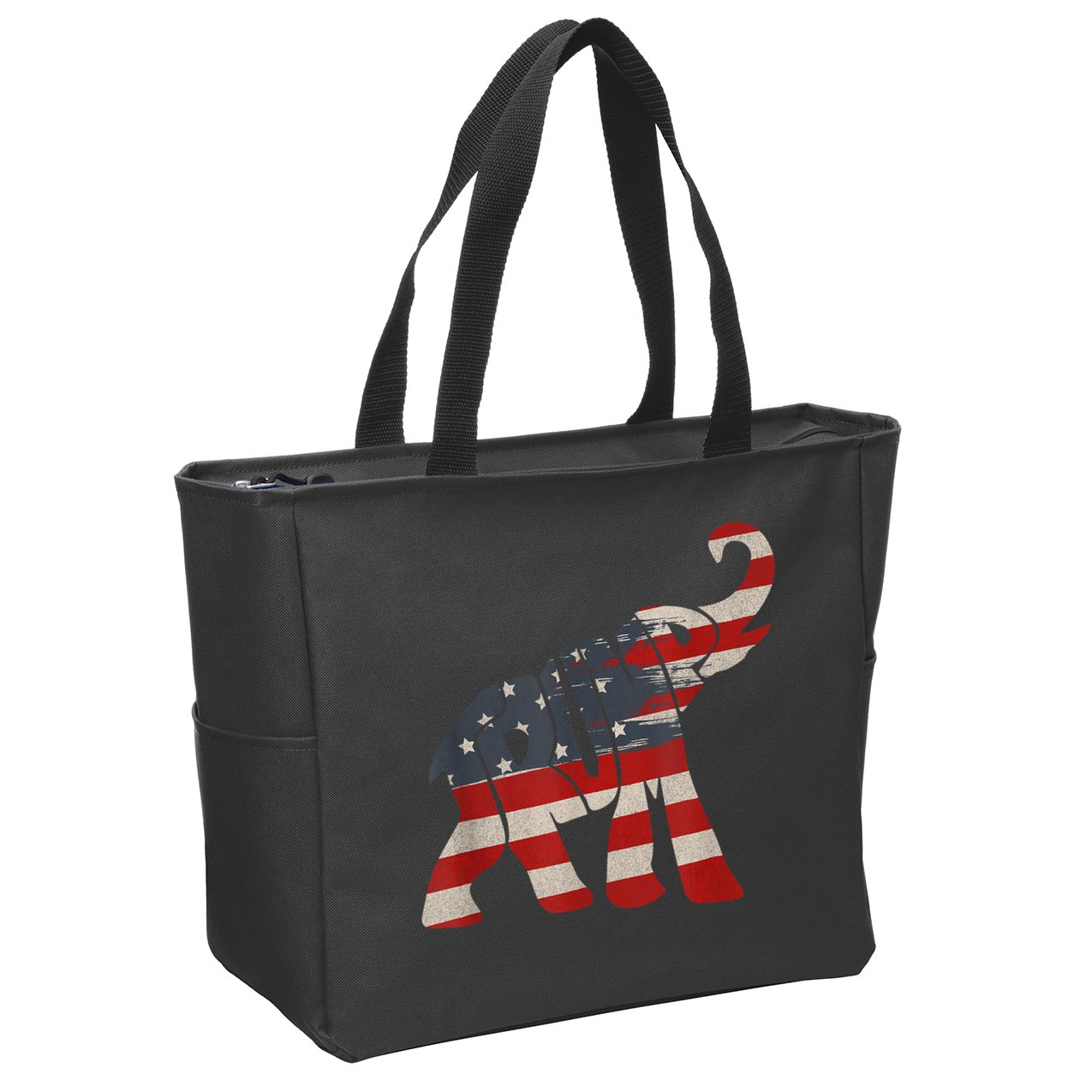 President Trump 2024 Republican Elephant Trump Supporter Zip Tote Bag
