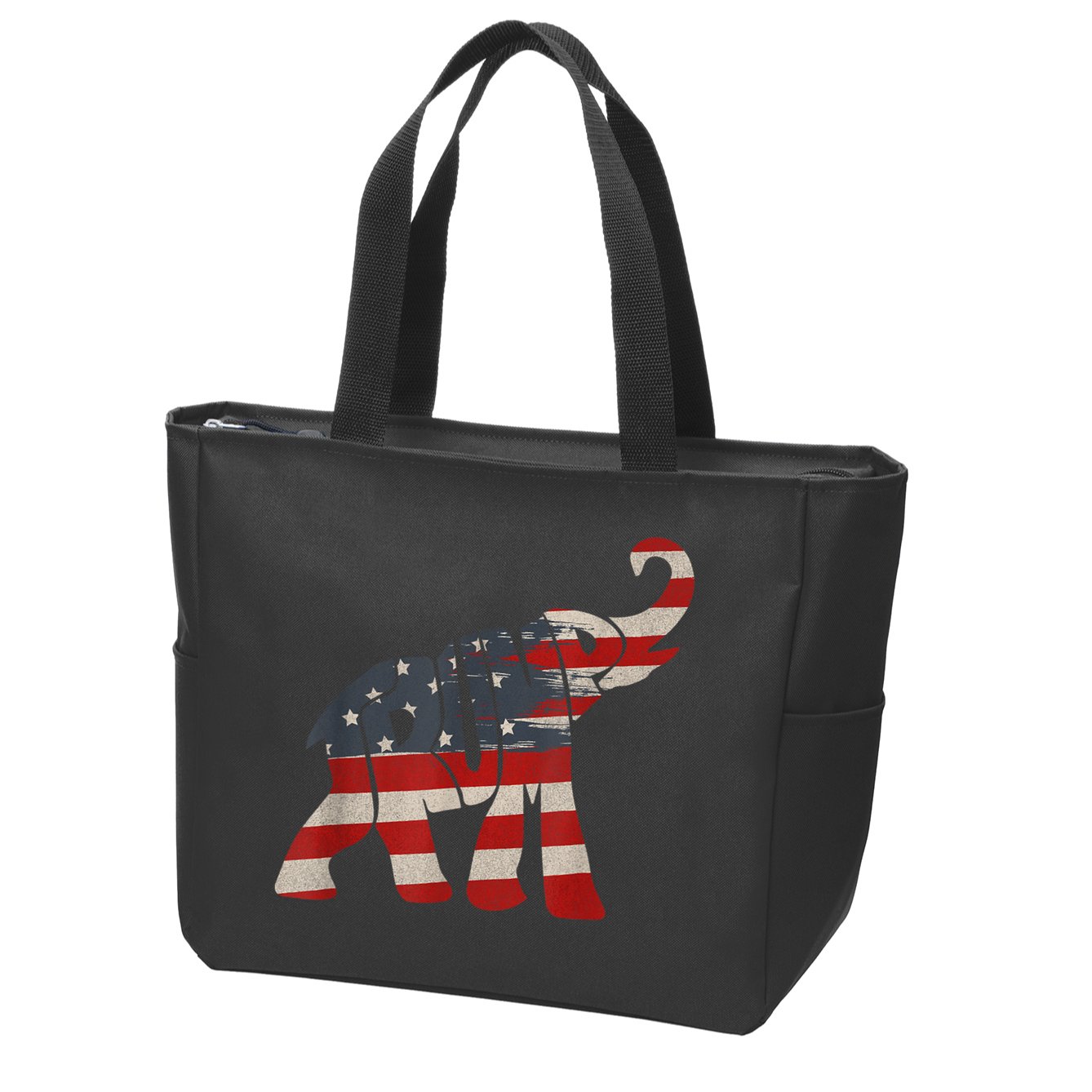 President Trump 2024 Republican Elephant Trump Supporter Zip Tote Bag